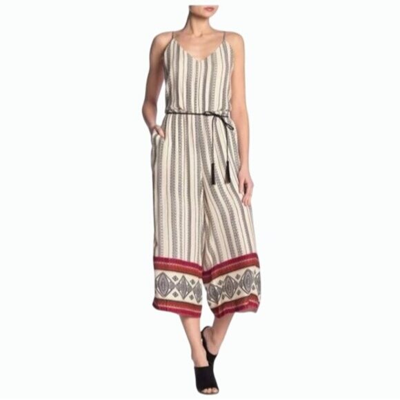 ✅3/$20 Sale Jessica Simpson Jumpsuit-Black, tan, garnet with pockets- Size Med - Picture 3 of 11